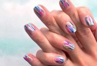 Unusual Watercolor Nail Art Ideas That Looks Cool31