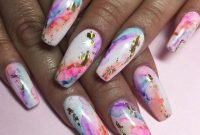 Unusual Watercolor Nail Art Ideas That Looks Cool34